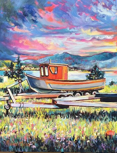 At The Ready - Rocky Harbour_oil on canvas_18x14 - $350 by Anne More